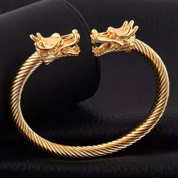 Beautiful Dragon Gold Bracelet For Boys - Image 4